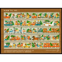 2000 -  Danmark. - Julemærker - Helark - Hjem til jul - 2-sidet takket - Ufoldet.